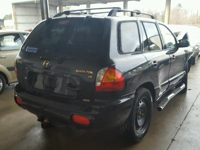 KM8SC73D34U726680 - 2004 HYUNDAI SANTA FE G BLACK photo 4