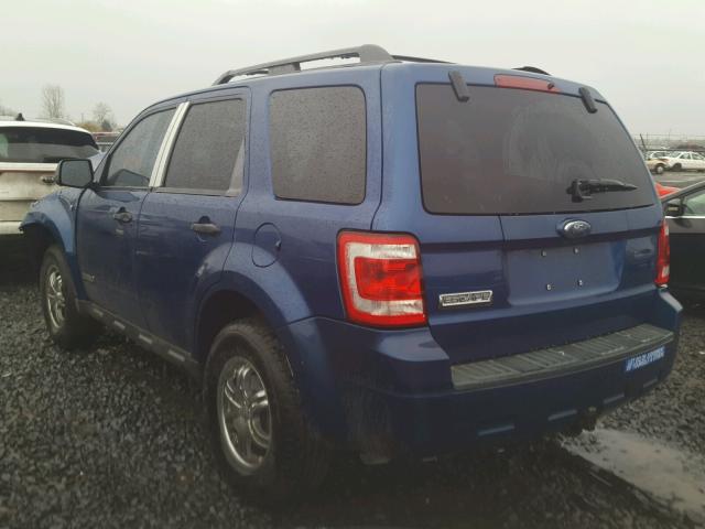 1FMCU03138KA22060 - 2008 FORD ESCAPE XLT BLUE photo 3