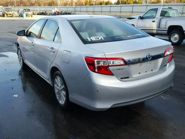 4T1BD1FK4CU020756 - 2012 TOYOTA CAMRY HYBR GRAY photo 3