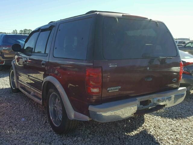 1FMRU17L7WLC36844 - 1998 FORD EXPEDITION MAROON photo 3