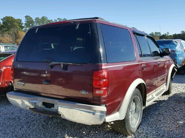 1FMRU17L7WLC36844 - 1998 FORD EXPEDITION MAROON photo 4