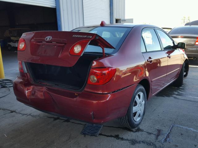 2T1BR32E88C873005 - 2008 TOYOTA COROLLA CE RED photo 4