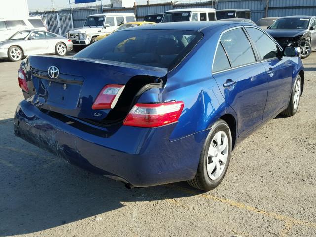 4T1BE46K08U237453 - 2008 TOYOTA CAMRY CE BLUE photo 4