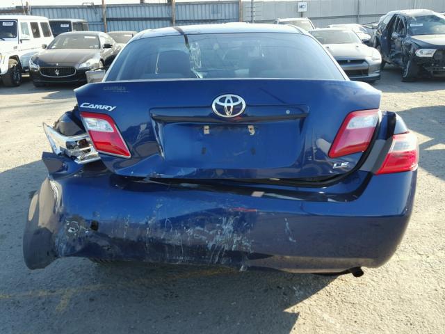 4T1BE46K08U237453 - 2008 TOYOTA CAMRY CE BLUE photo 9