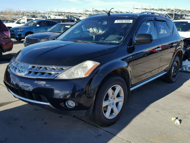 JN8AZ08WX6W538489 - 2006 NISSAN MURANO SL BLACK photo 2