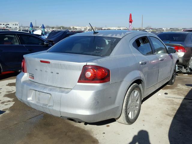 1C3CDZAB8CN323133 - 2012 DODGE AVENGER SE SILVER photo 4