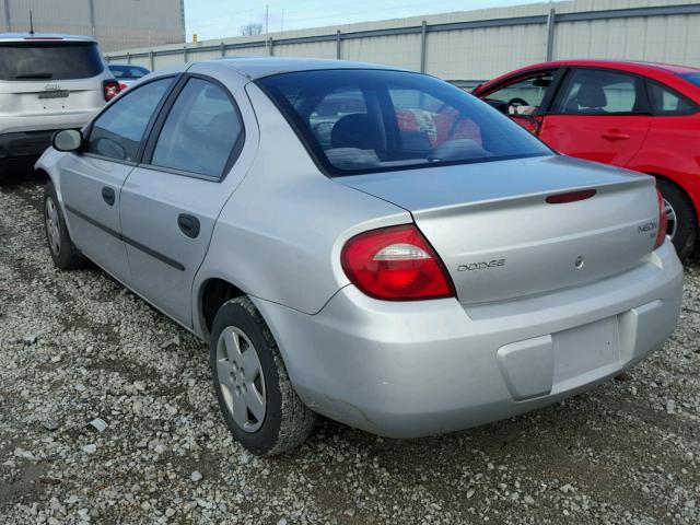 1B3ES26C63D199132 - 2003 DODGE NEON SE SILVER photo 3