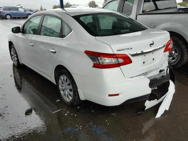 3N1AB7AP6FY262531 - 2015 NISSAN SENTRA S WHITE photo 3