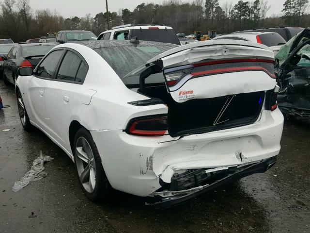 2C3CDXHG6FH738633 - 2015 DODGE CHARGER SX WHITE photo 3