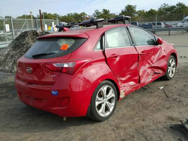 KMHD35LE1DU082702 - 2013 HYUNDAI ELANTRA GT RED photo 4