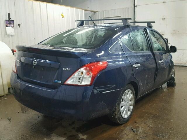 3N1CN7AP4DL870171 - 2013 NISSAN VERSA S BLUE photo 4