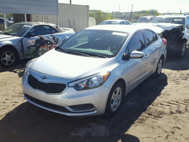 KNAFK4A63F5405972 - 2015 KIA FORTE LX SILVER photo 2