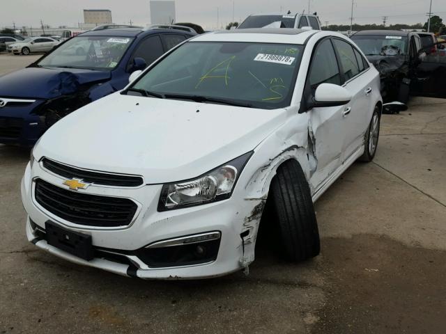 1G1PG5SB0F7208586 - 2015 CHEVROLET CRUZE LTZ WHITE photo 2