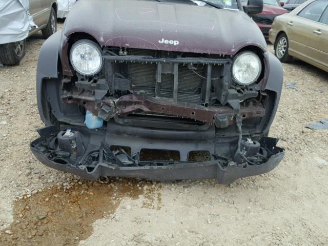 1J4GL48K94W243497 - 2004 JEEP LIBERTY SP BURGUNDY photo 9