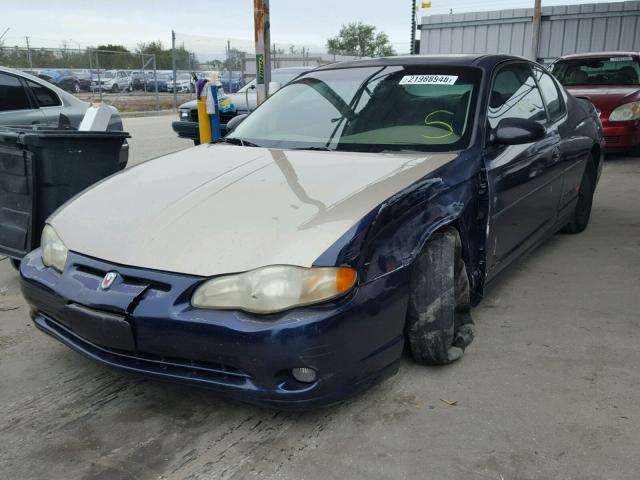 2G1WX15K029266738 - 2002 CHEVROLET MONTE CARL BLUE photo 2