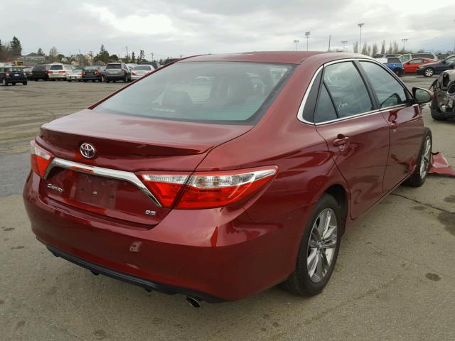 4T1BF1FK0HU673182 - 2017 TOYOTA CAMRY LE RED photo 4