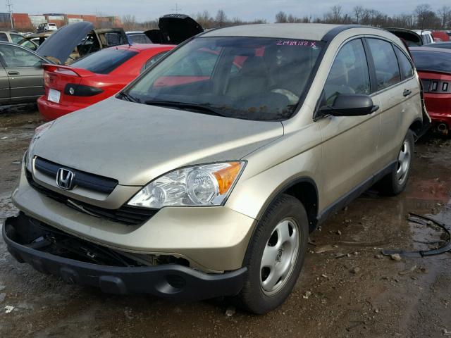 5J6RE48338L033805 - 2008 HONDA CR-V LX GOLD photo 2