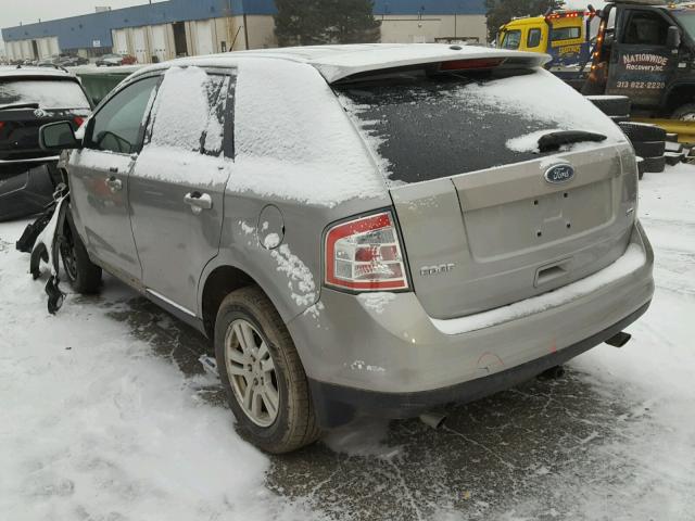 2FMDK38C48BB09093 - 2008 FORD EDGE SEL GRAY photo 3