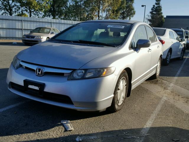 JHMFA36217S004489 - 2007 HONDA CIVIC HYBR GRAY photo 2