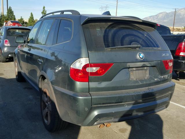 WBXPA93406WG85806 - 2006 BMW X3 3.0I GREEN photo 3