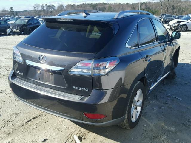 2T2BK1BA3AC020583 - 2010 LEXUS RX 350 BROWN photo 4