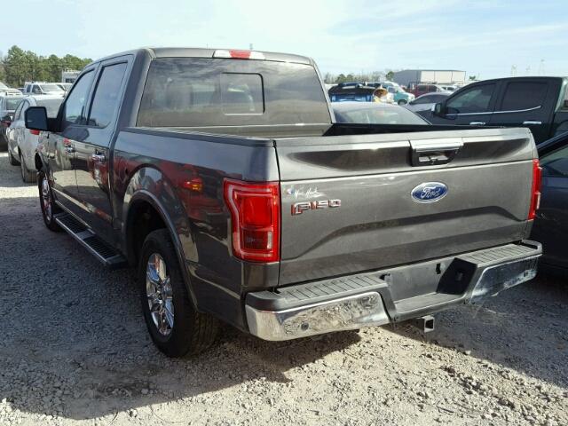 1FTEW1CP0HKC70462 - 2017 FORD F150 SUPER GRAY photo 3