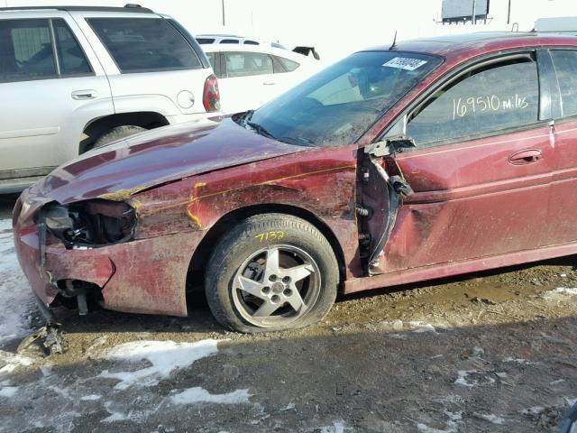 2G2WS522041161141 - 2004 PONTIAC GRAND PRIX BURGUNDY photo 9