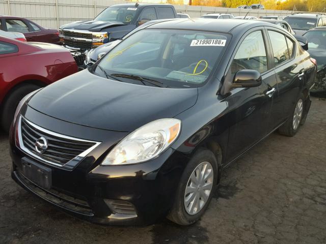 3N1CN7AP0DL891101 - 2013 NISSAN VERSA S BLACK photo 2