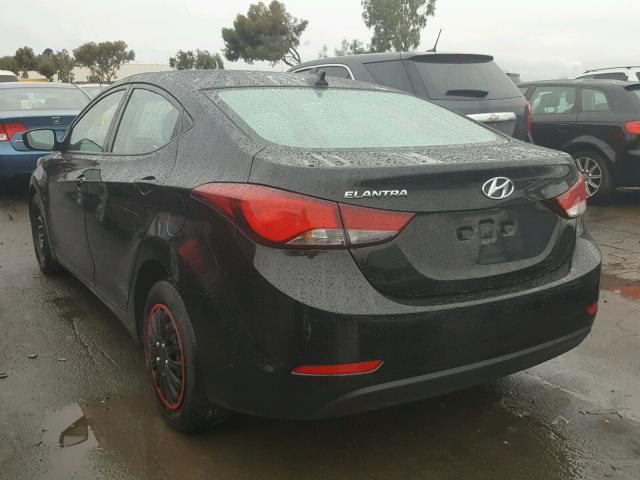 5NPDH4AE3GH761548 - 2016 HYUNDAI ELANTRA SE BLACK photo 3