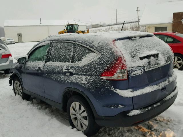 2HKRM4H7XDH683757 - 2013 HONDA CR-V EXL BLUE photo 3