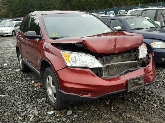 JHLRE4H35AC001341 - 2010 HONDA CR-V LX BURGUNDY photo 1