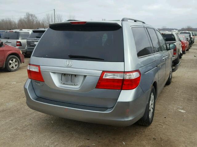 5FNRL38616B012371 - 2006 HONDA ODYSSEY EX BLUE photo 4