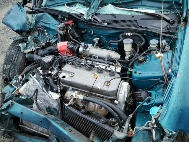 2HGEH2364SH523919 - 1995 HONDA CIVIC DX GREEN photo 7