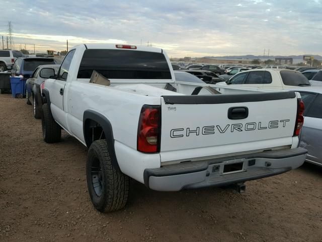 1GCEK14XX7Z156386 - 2007 CHEVROLET SILVERADO WHITE photo 3