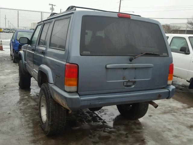 1J4FF68S6XL653176 - 1999 JEEP CHEROKEE S BLUE photo 3