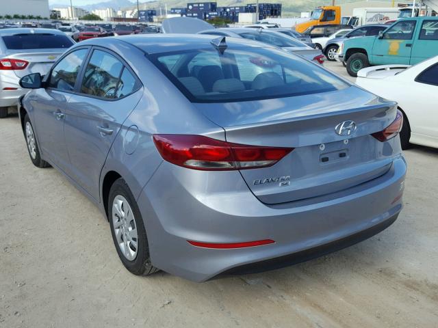 5NPD74LF1HH153165 - 2017 HYUNDAI ELANTRA SE SILVER photo 3