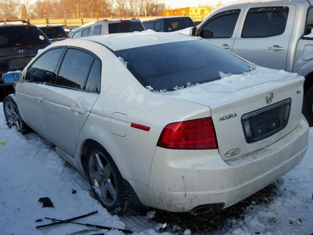 19UUA66206A020084 - 2006 ACURA 3.2TL WHITE photo 3