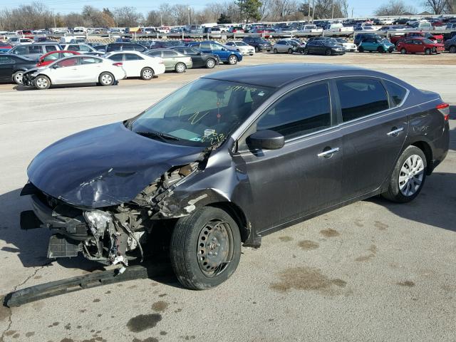 3N1AB7AP9EY228243 - 2014 NISSAN SENTRA S GRAY photo 2