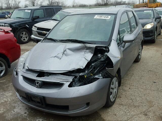 JHMGD38488S031765 - 2008 HONDA FIT GRAY photo 2