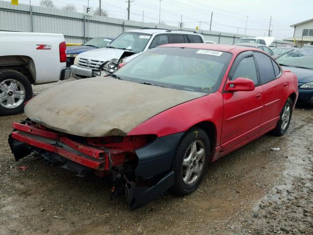 1G2WP52KXXF228696 - 1999 PONTIAC GRAND PRIX RED photo 2