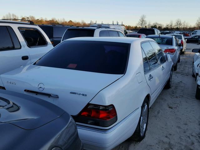 WDBGA43G3XA412248 - 1999 MERCEDES-BENZ S 420 WHITE photo 4