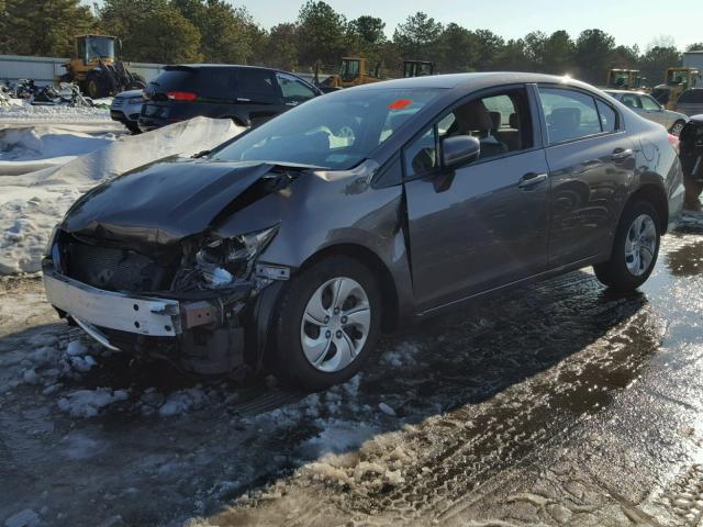 19XFB2F51EE236111 - 2014 HONDA CIVIC LX BROWN photo 2