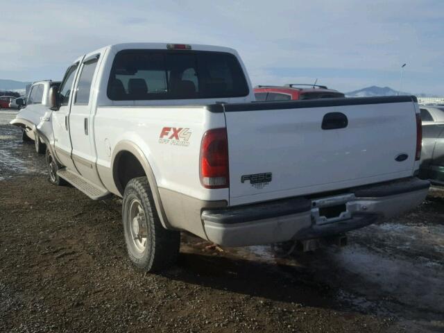 1FTNW21P03ED30952 - 2003 FORD F250 SUPER WHITE photo 3