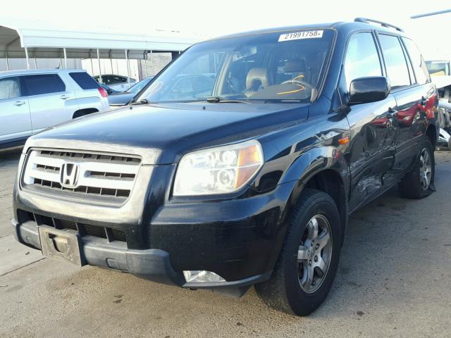 5FNYF28587B022112 - 2007 HONDA PILOT EXL BLACK photo 2