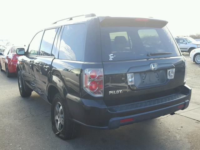 5FNYF28587B022112 - 2007 HONDA PILOT EXL BLACK photo 3