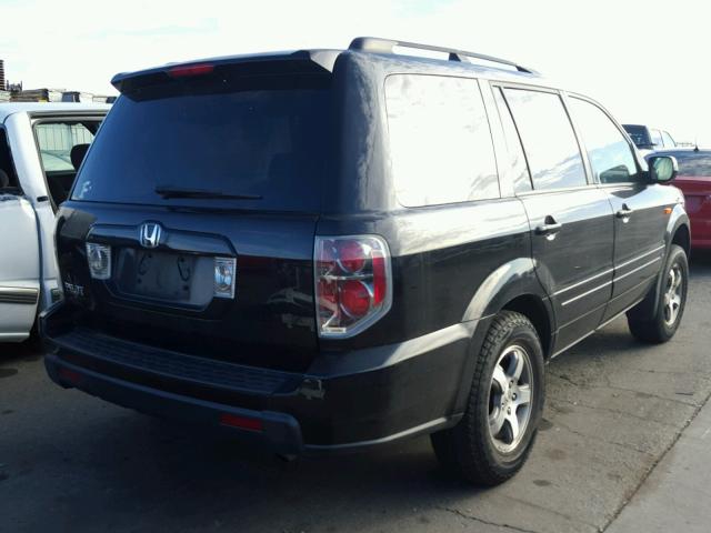 5FNYF28587B022112 - 2007 HONDA PILOT EXL BLACK photo 4