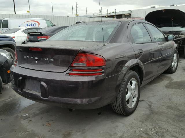 1B3EL36R54N265429 - 2004 DODGE STRATUS SE PURPLE photo 4