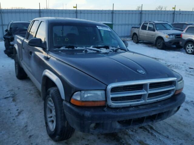 1D7HL48K24S676652 - 2004 DODGE DAKOTA QUA GRAY photo 1