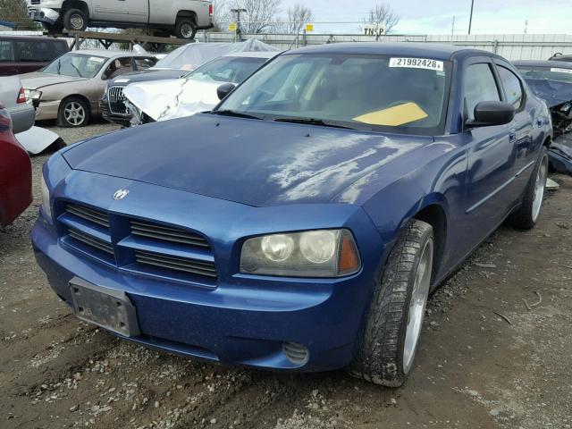 2B3KA43D19H536719 - 2009 DODGE CHARGER BLUE photo 2