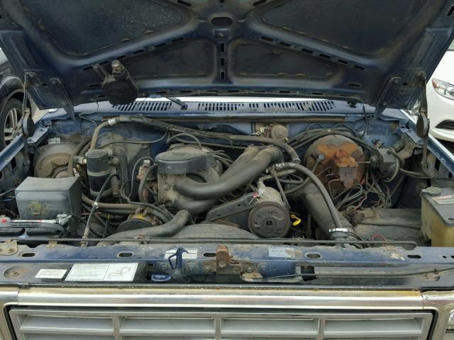 1FTEF15N2GPB77732 - 1986 FORD F150 BLUE photo 7